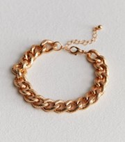 New Look Gold Chunky Curb Chain Bracelet